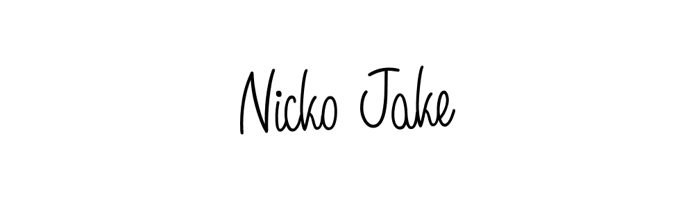 if you are searching for the best signature style for your name Nicko Jake. so please give up your signature search. here we have designed multiple signature styles  using Angelique-Rose-font-FFP. Nicko Jake signature style 5 images and pictures png