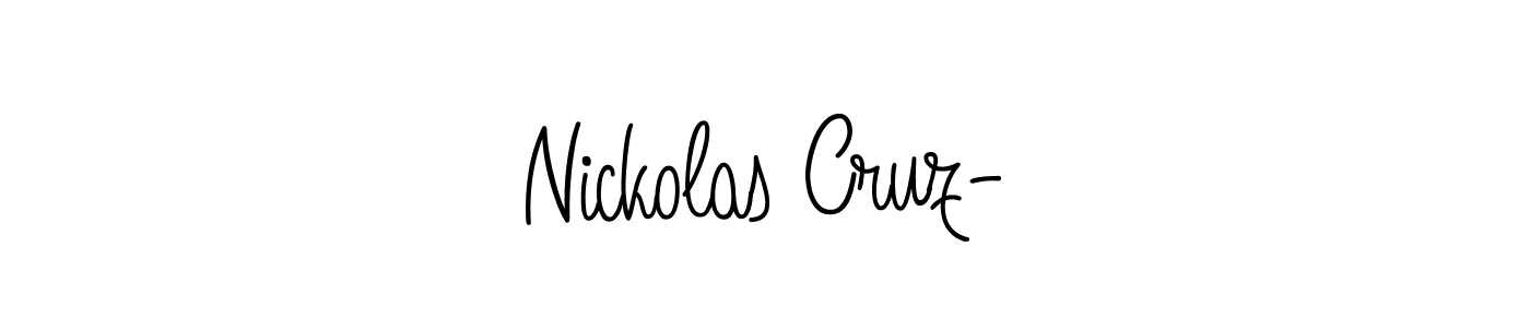 You can use this online signature creator to create a handwritten signature for the name Nickolas Cruz-. This is the best online autograph maker. Nickolas Cruz- signature style 5 images and pictures png