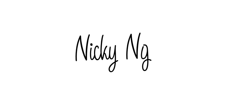 Also we have Nicky Ng name is the best signature style. Create professional handwritten signature collection using Angelique-Rose-font-FFP autograph style. Nicky Ng signature style 5 images and pictures png