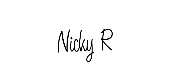 You can use this online signature creator to create a handwritten signature for the name Nicky R. This is the best online autograph maker. Nicky R signature style 5 images and pictures png