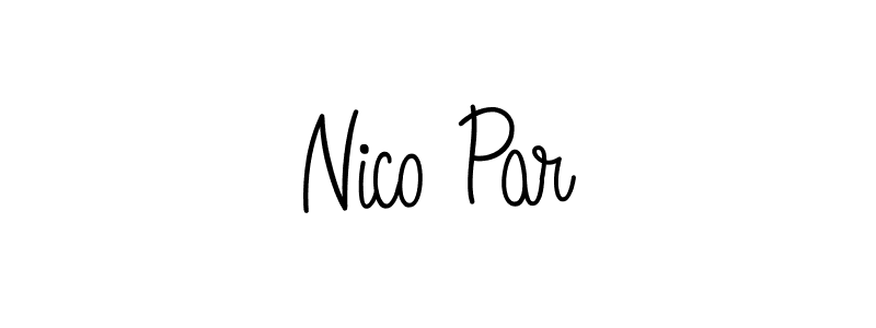 Nico Par stylish signature style. Best Handwritten Sign (Angelique-Rose-font-FFP) for my name. Handwritten Signature Collection Ideas for my name Nico Par. Nico Par signature style 5 images and pictures png