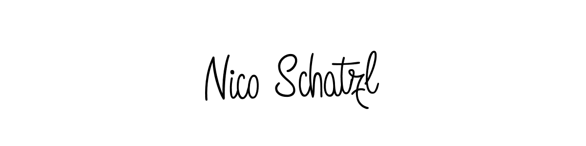You should practise on your own different ways (Angelique-Rose-font-FFP) to write your name (Nico Schatzl) in signature. don't let someone else do it for you. Nico Schatzl signature style 5 images and pictures png