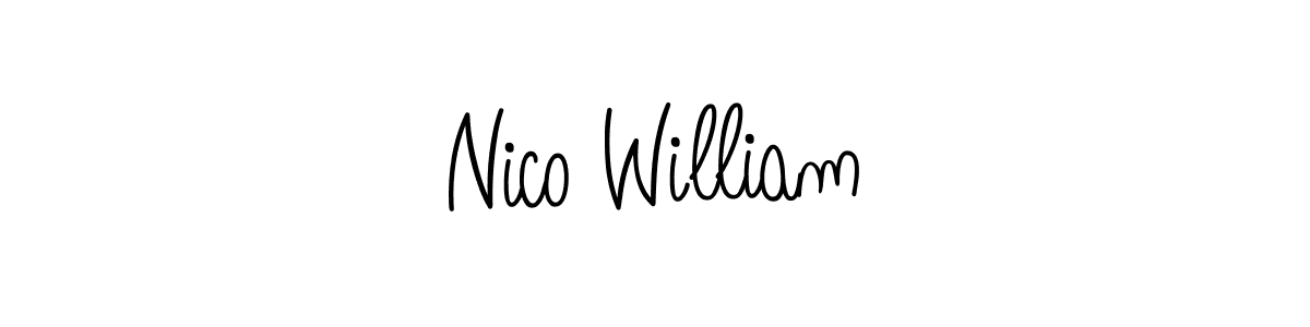 The best way (Angelique-Rose-font-FFP) to make a short signature is to pick only two or three words in your name. The name Nico William include a total of six letters. For converting this name. Nico William signature style 5 images and pictures png