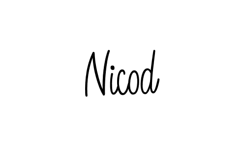 Make a beautiful signature design for name Nicod. With this signature (Angelique-Rose-font-FFP) style, you can create a handwritten signature for free. Nicod signature style 5 images and pictures png