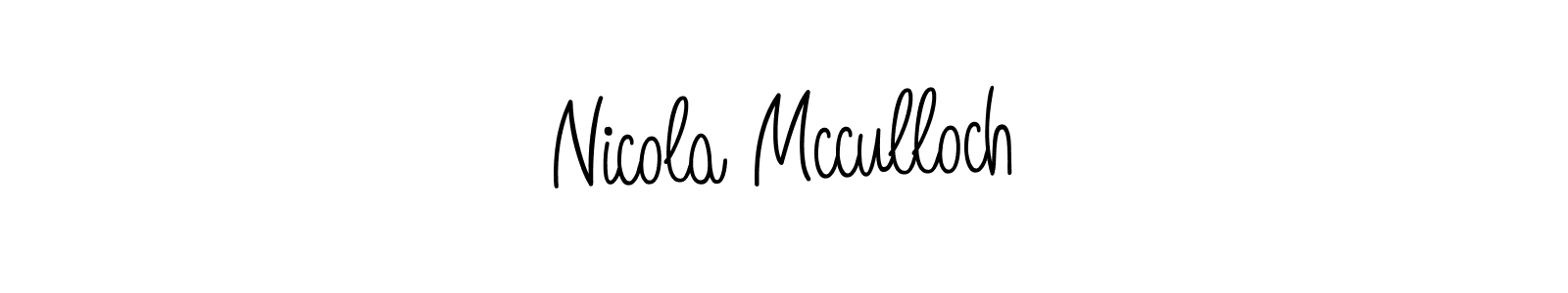 How to make Nicola Mcculloch name signature. Use Angelique-Rose-font-FFP style for creating short signs online. This is the latest handwritten sign. Nicola Mcculloch signature style 5 images and pictures png