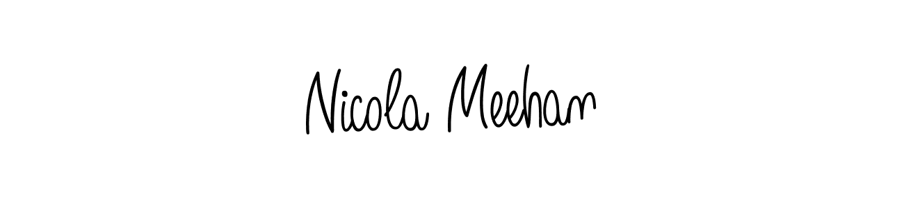 You should practise on your own different ways (Angelique-Rose-font-FFP) to write your name (Nicola Meehan) in signature. don't let someone else do it for you. Nicola Meehan signature style 5 images and pictures png