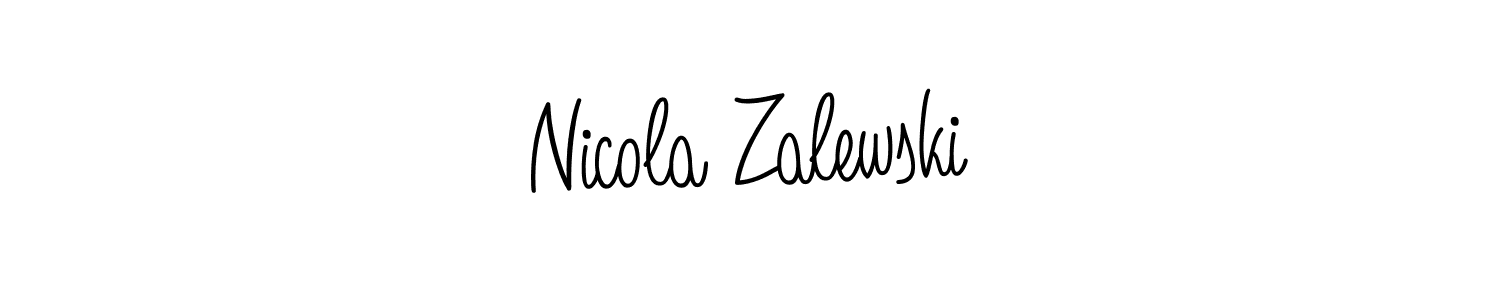 Design your own signature with our free online signature maker. With this signature software, you can create a handwritten (Angelique-Rose-font-FFP) signature for name Nicola Zalewski. Nicola Zalewski signature style 5 images and pictures png
