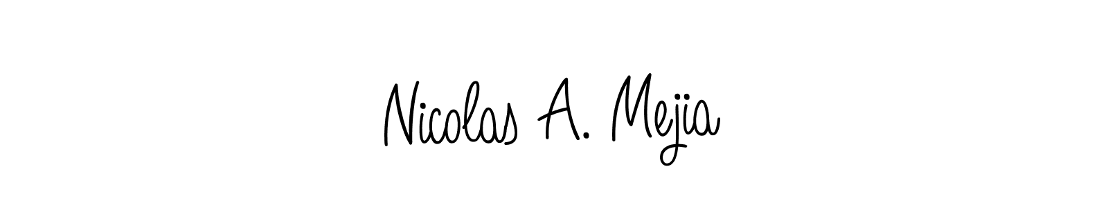 How to Draw Nicolas A. Mejia signature style? Angelique-Rose-font-FFP is a latest design signature styles for name Nicolas A. Mejia. Nicolas A. Mejia signature style 5 images and pictures png