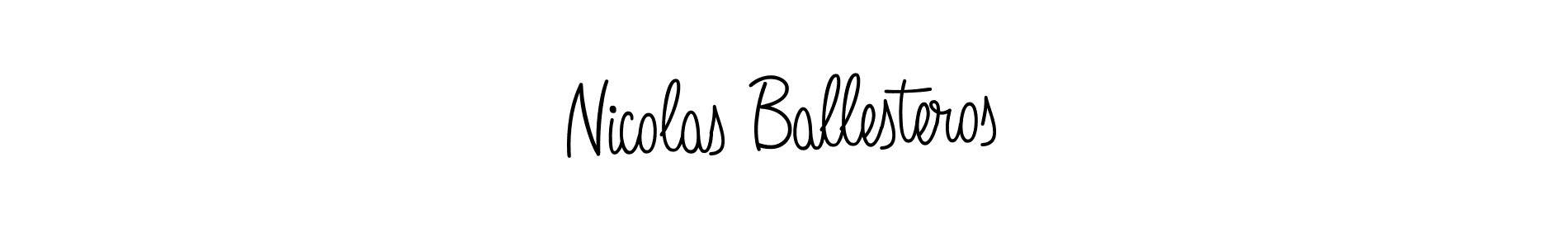 How to Draw Nicolas Ballesteros signature style? Angelique-Rose-font-FFP is a latest design signature styles for name Nicolas Ballesteros. Nicolas Ballesteros signature style 5 images and pictures png