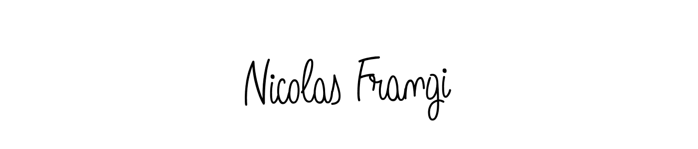 The best way (Angelique-Rose-font-FFP) to make a short signature is to pick only two or three words in your name. The name Nicolas Frangi include a total of six letters. For converting this name. Nicolas Frangi signature style 5 images and pictures png