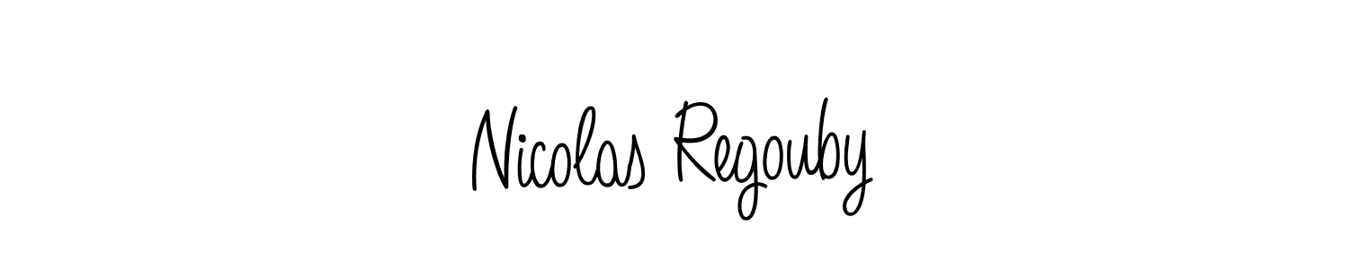 Make a beautiful signature design for name Nicolas Regouby. With this signature (Angelique-Rose-font-FFP) style, you can create a handwritten signature for free. Nicolas Regouby signature style 5 images and pictures png