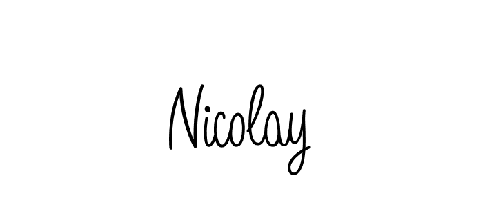 The best way (Angelique-Rose-font-FFP) to make a short signature is to pick only two or three words in your name. The name Nicolay include a total of six letters. For converting this name. Nicolay signature style 5 images and pictures png
