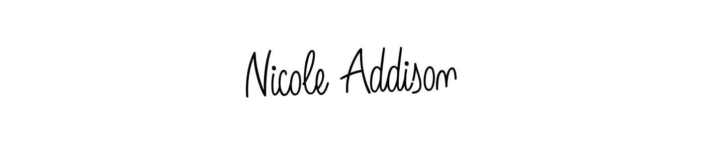 The best way (Angelique-Rose-font-FFP) to make a short signature is to pick only two or three words in your name. The name Nicole Addison include a total of six letters. For converting this name. Nicole Addison signature style 5 images and pictures png