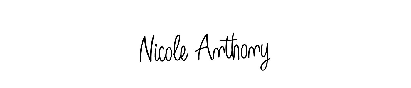 Use a signature maker to create a handwritten signature online. With this signature software, you can design (Angelique-Rose-font-FFP) your own signature for name Nicole Anthony. Nicole Anthony signature style 5 images and pictures png