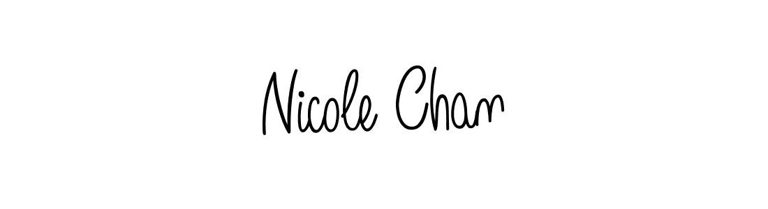 You should practise on your own different ways (Angelique-Rose-font-FFP) to write your name (Nicole Chan) in signature. don't let someone else do it for you. Nicole Chan signature style 5 images and pictures png