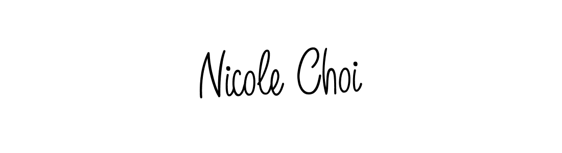 How to make Nicole Choi name signature. Use Angelique-Rose-font-FFP style for creating short signs online. This is the latest handwritten sign. Nicole Choi signature style 5 images and pictures png