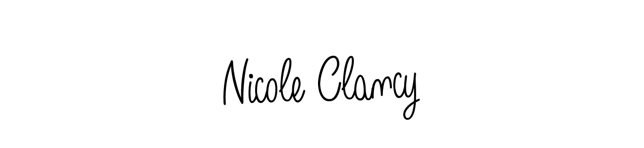 Use a signature maker to create a handwritten signature online. With this signature software, you can design (Angelique-Rose-font-FFP) your own signature for name Nicole Clancy. Nicole Clancy signature style 5 images and pictures png