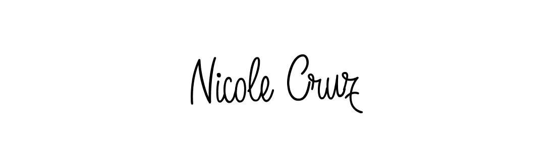How to make Nicole Cruz name signature. Use Angelique-Rose-font-FFP style for creating short signs online. This is the latest handwritten sign. Nicole Cruz signature style 5 images and pictures png