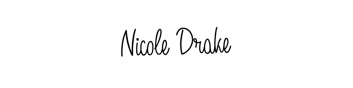 You should practise on your own different ways (Angelique-Rose-font-FFP) to write your name (Nicole Drake) in signature. don't let someone else do it for you. Nicole Drake signature style 5 images and pictures png