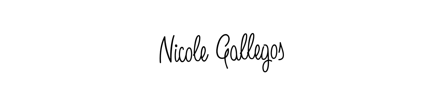 The best way (Angelique-Rose-font-FFP) to make a short signature is to pick only two or three words in your name. The name Nicole Gallegos include a total of six letters. For converting this name. Nicole Gallegos signature style 5 images and pictures png