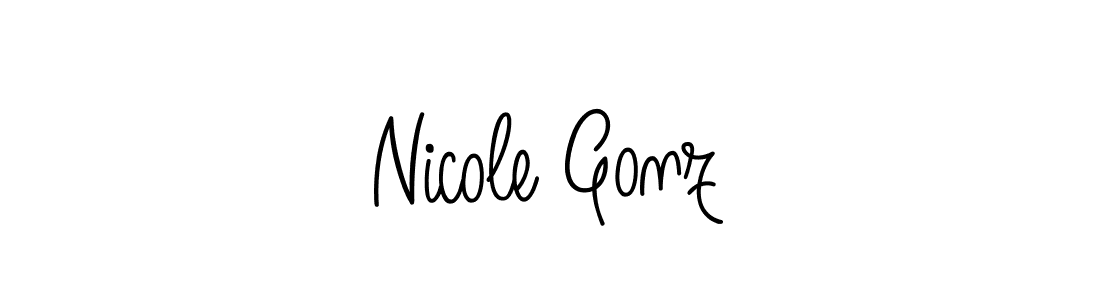 Angelique-Rose-font-FFP is a professional signature style that is perfect for those who want to add a touch of class to their signature. It is also a great choice for those who want to make their signature more unique. Get Nicole Gonz name to fancy signature for free. Nicole Gonz signature style 5 images and pictures png