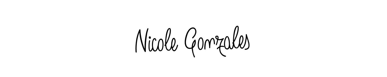 Create a beautiful signature design for name Nicole Gonzales. With this signature (Angelique-Rose-font-FFP) fonts, you can make a handwritten signature for free. Nicole Gonzales signature style 5 images and pictures png
