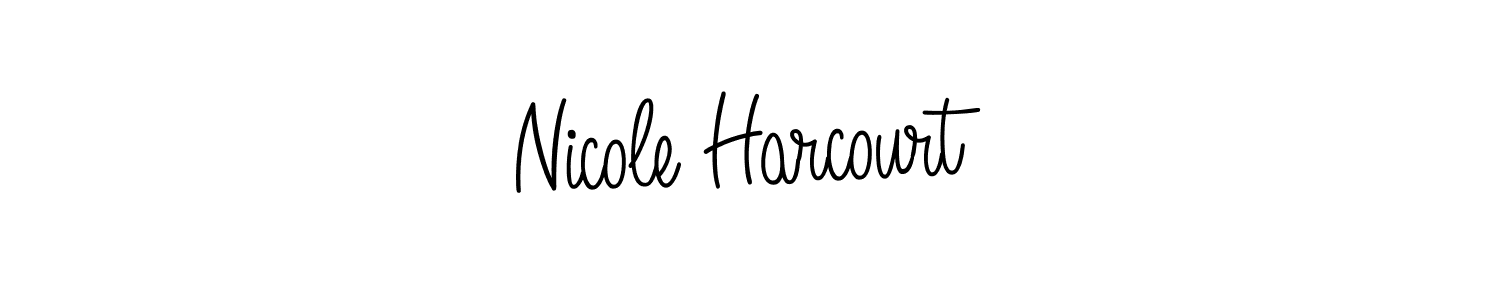 Make a beautiful signature design for name Nicole Harcourt. With this signature (Angelique-Rose-font-FFP) style, you can create a handwritten signature for free. Nicole Harcourt signature style 5 images and pictures png