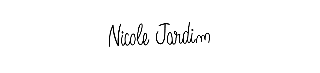 Make a beautiful signature design for name Nicole Jardim. With this signature (Angelique-Rose-font-FFP) style, you can create a handwritten signature for free. Nicole Jardim signature style 5 images and pictures png