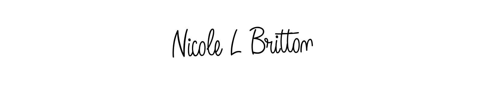 How to make Nicole L Britton signature? Angelique-Rose-font-FFP is a professional autograph style. Create handwritten signature for Nicole L Britton name. Nicole L Britton signature style 5 images and pictures png