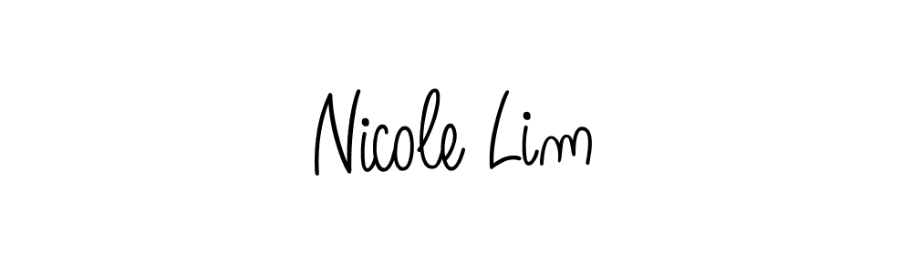 You should practise on your own different ways (Angelique-Rose-font-FFP) to write your name (Nicole Lim) in signature. don't let someone else do it for you. Nicole Lim signature style 5 images and pictures png
