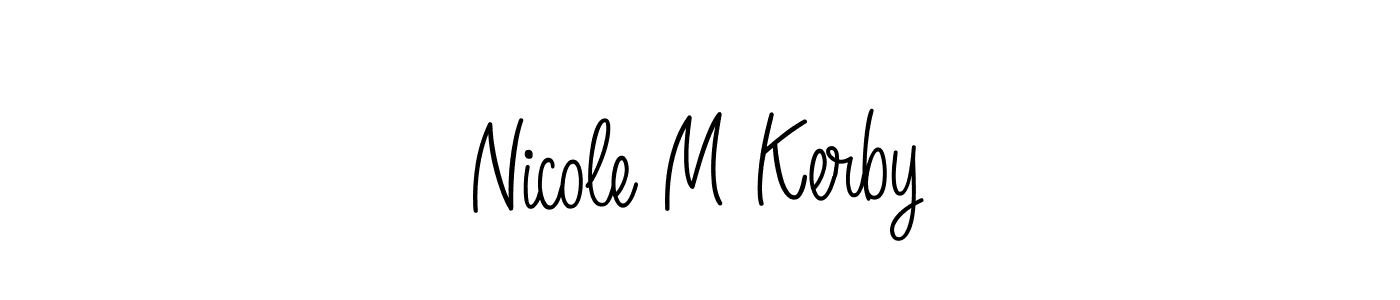 The best way (Angelique-Rose-font-FFP) to make a short signature is to pick only two or three words in your name. The name Nicole M Kerby include a total of six letters. For converting this name. Nicole M Kerby signature style 5 images and pictures png