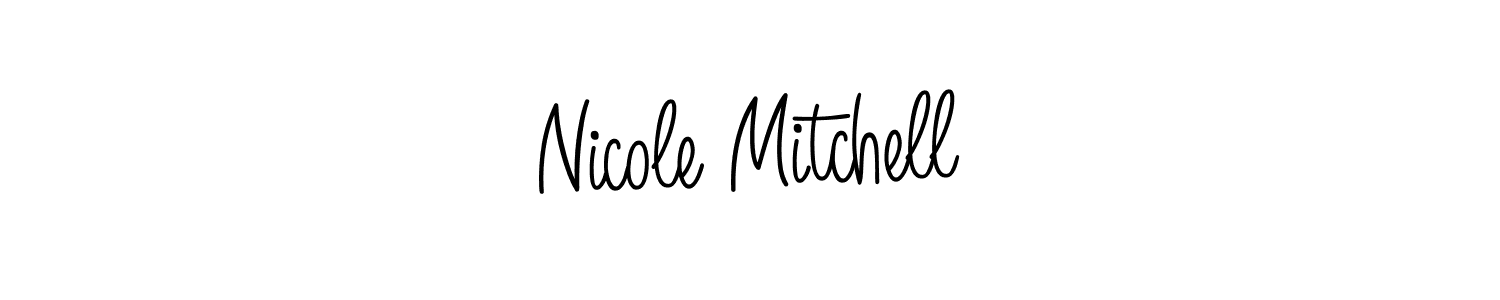 Best and Professional Signature Style for Nicole Mitchell. Angelique-Rose-font-FFP Best Signature Style Collection. Nicole Mitchell signature style 5 images and pictures png