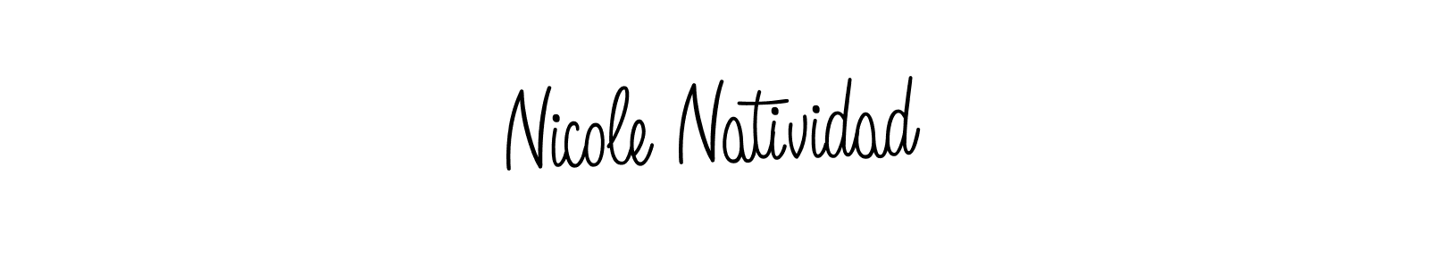 Make a beautiful signature design for name Nicole Natividad. With this signature (Angelique-Rose-font-FFP) style, you can create a handwritten signature for free. Nicole Natividad signature style 5 images and pictures png