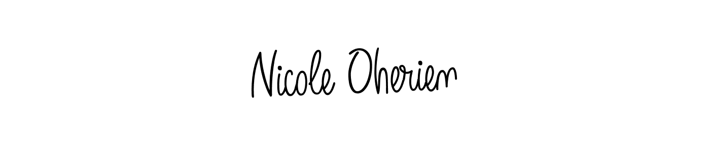 How to make Nicole Oherien name signature. Use Angelique-Rose-font-FFP style for creating short signs online. This is the latest handwritten sign. Nicole Oherien signature style 5 images and pictures png