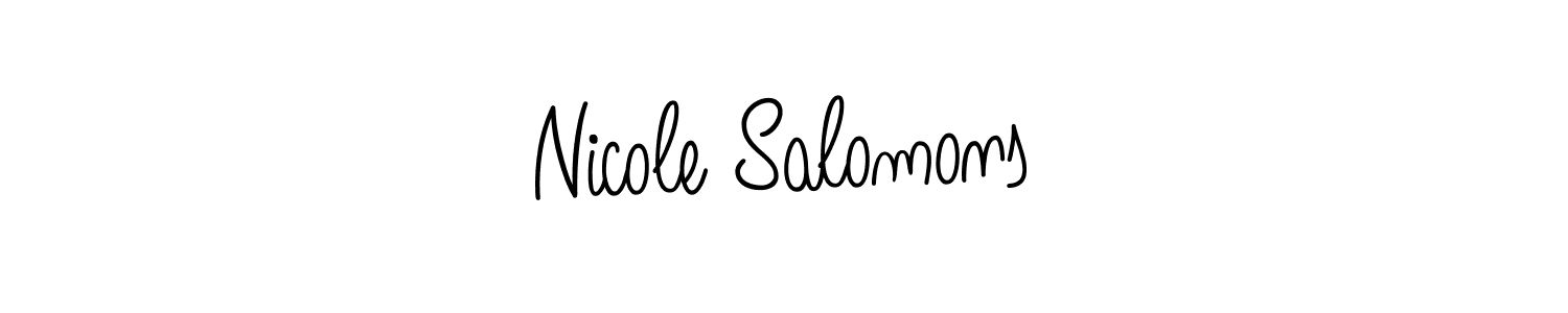 How to make Nicole Salomons signature? Angelique-Rose-font-FFP is a professional autograph style. Create handwritten signature for Nicole Salomons name. Nicole Salomons signature style 5 images and pictures png