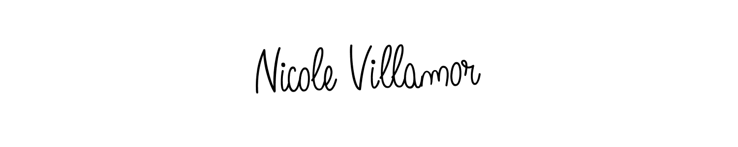How to make Nicole Villamor signature? Angelique-Rose-font-FFP is a professional autograph style. Create handwritten signature for Nicole Villamor name. Nicole Villamor signature style 5 images and pictures png