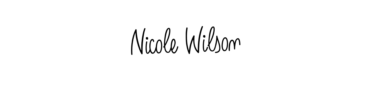 Make a beautiful signature design for name Nicole Wilson. With this signature (Angelique-Rose-font-FFP) style, you can create a handwritten signature for free. Nicole Wilson signature style 5 images and pictures png