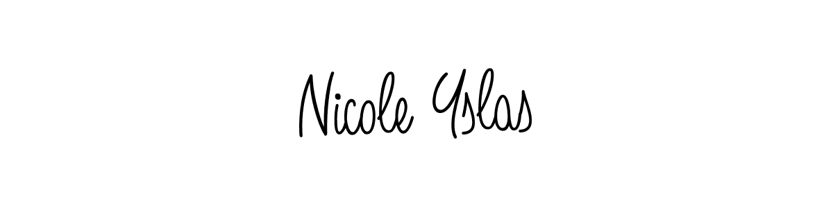 The best way (Angelique-Rose-font-FFP) to make a short signature is to pick only two or three words in your name. The name Nicole Yslas include a total of six letters. For converting this name. Nicole Yslas signature style 5 images and pictures png