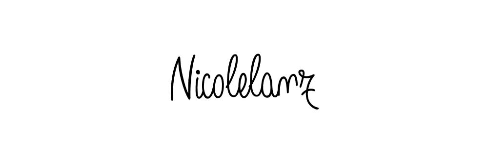 How to make Nicolelanz signature? Angelique-Rose-font-FFP is a professional autograph style. Create handwritten signature for Nicolelanz name. Nicolelanz signature style 5 images and pictures png