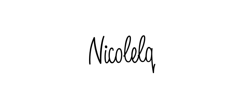 See photos of Nicolelq official signature by Spectra . Check more albums & portfolios. Read reviews & check more about Angelique-Rose-font-FFP font. Nicolelq signature style 5 images and pictures png
