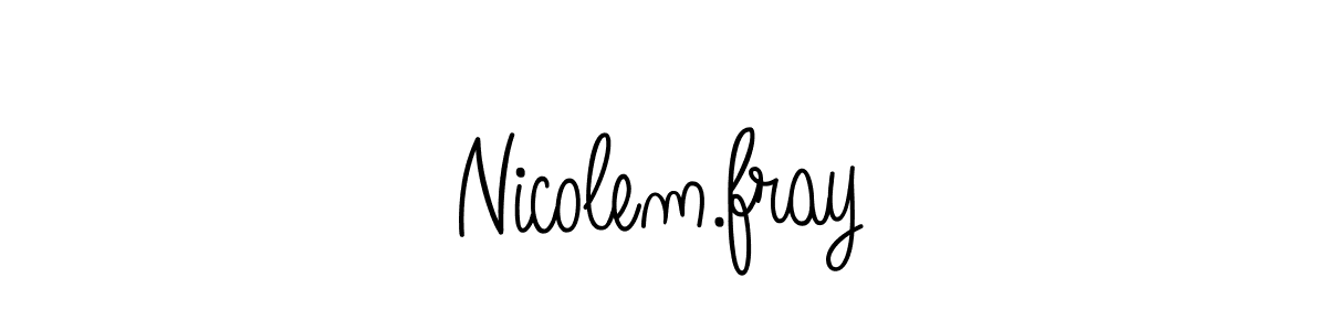 Use a signature maker to create a handwritten signature online. With this signature software, you can design (Angelique-Rose-font-FFP) your own signature for name Nicolem.fray. Nicolem.fray signature style 5 images and pictures png