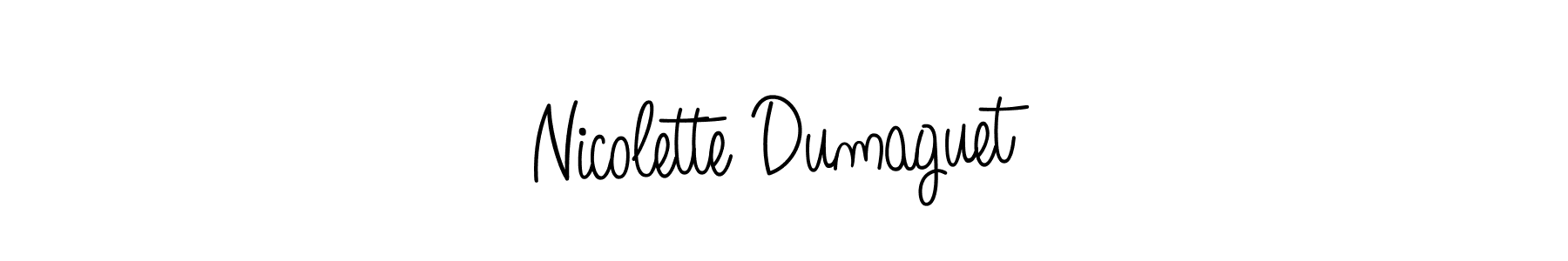 Also we have Nicolette Dumaguet name is the best signature style. Create professional handwritten signature collection using Angelique-Rose-font-FFP autograph style. Nicolette Dumaguet signature style 5 images and pictures png