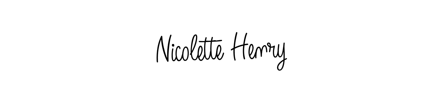 Design your own signature with our free online signature maker. With this signature software, you can create a handwritten (Angelique-Rose-font-FFP) signature for name Nicolette Henry. Nicolette Henry signature style 5 images and pictures png