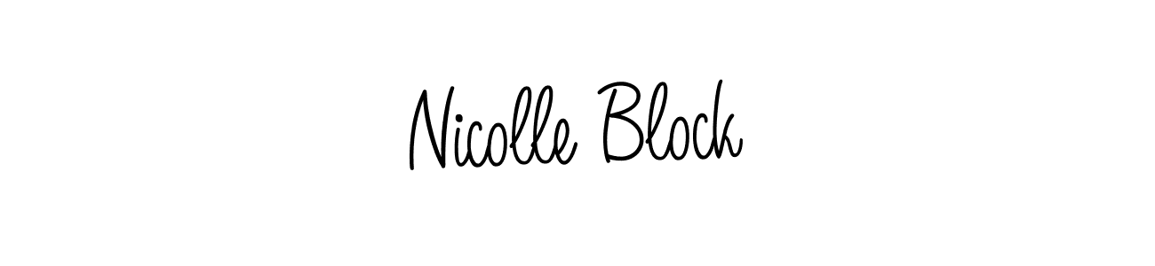 Create a beautiful signature design for name Nicolle Block. With this signature (Angelique-Rose-font-FFP) fonts, you can make a handwritten signature for free. Nicolle Block signature style 5 images and pictures png