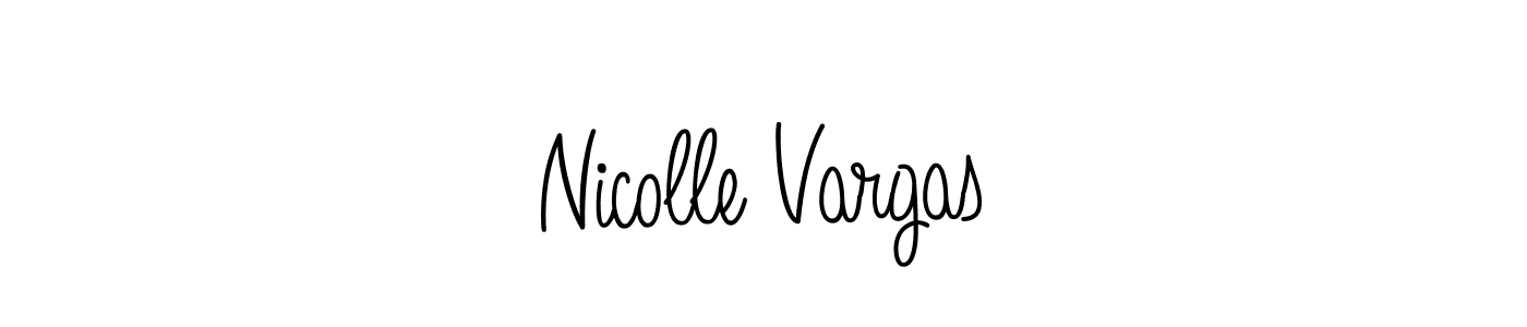 Use a signature maker to create a handwritten signature online. With this signature software, you can design (Angelique-Rose-font-FFP) your own signature for name Nicolle Vargas. Nicolle Vargas signature style 5 images and pictures png