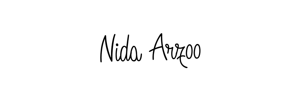 You should practise on your own different ways (Angelique-Rose-font-FFP) to write your name (Nida Arzoo) in signature. don't let someone else do it for you. Nida Arzoo signature style 5 images and pictures png