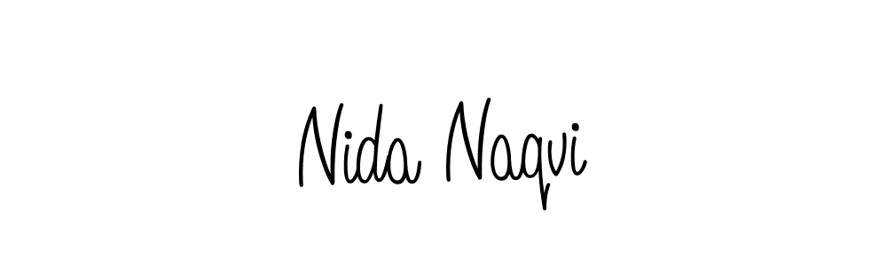 Design your own signature with our free online signature maker. With this signature software, you can create a handwritten (Angelique-Rose-font-FFP) signature for name Nida Naqvi. Nida Naqvi signature style 5 images and pictures png