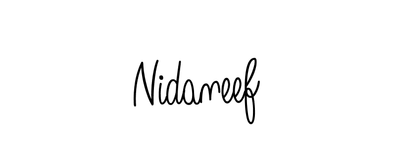 The best way (Angelique-Rose-font-FFP) to make a short signature is to pick only two or three words in your name. The name Nidaneef include a total of six letters. For converting this name. Nidaneef signature style 5 images and pictures png