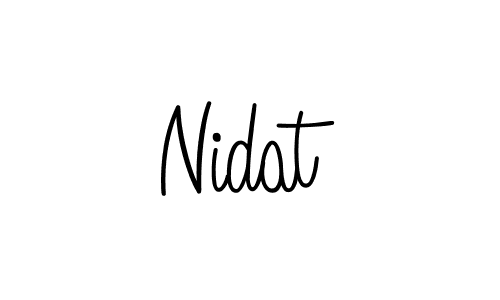 The best way (Angelique-Rose-font-FFP) to make a short signature is to pick only two or three words in your name. The name Nidat include a total of six letters. For converting this name. Nidat signature style 5 images and pictures png