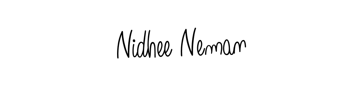 Also we have Nidhee Neman name is the best signature style. Create professional handwritten signature collection using Angelique-Rose-font-FFP autograph style. Nidhee Neman signature style 5 images and pictures png